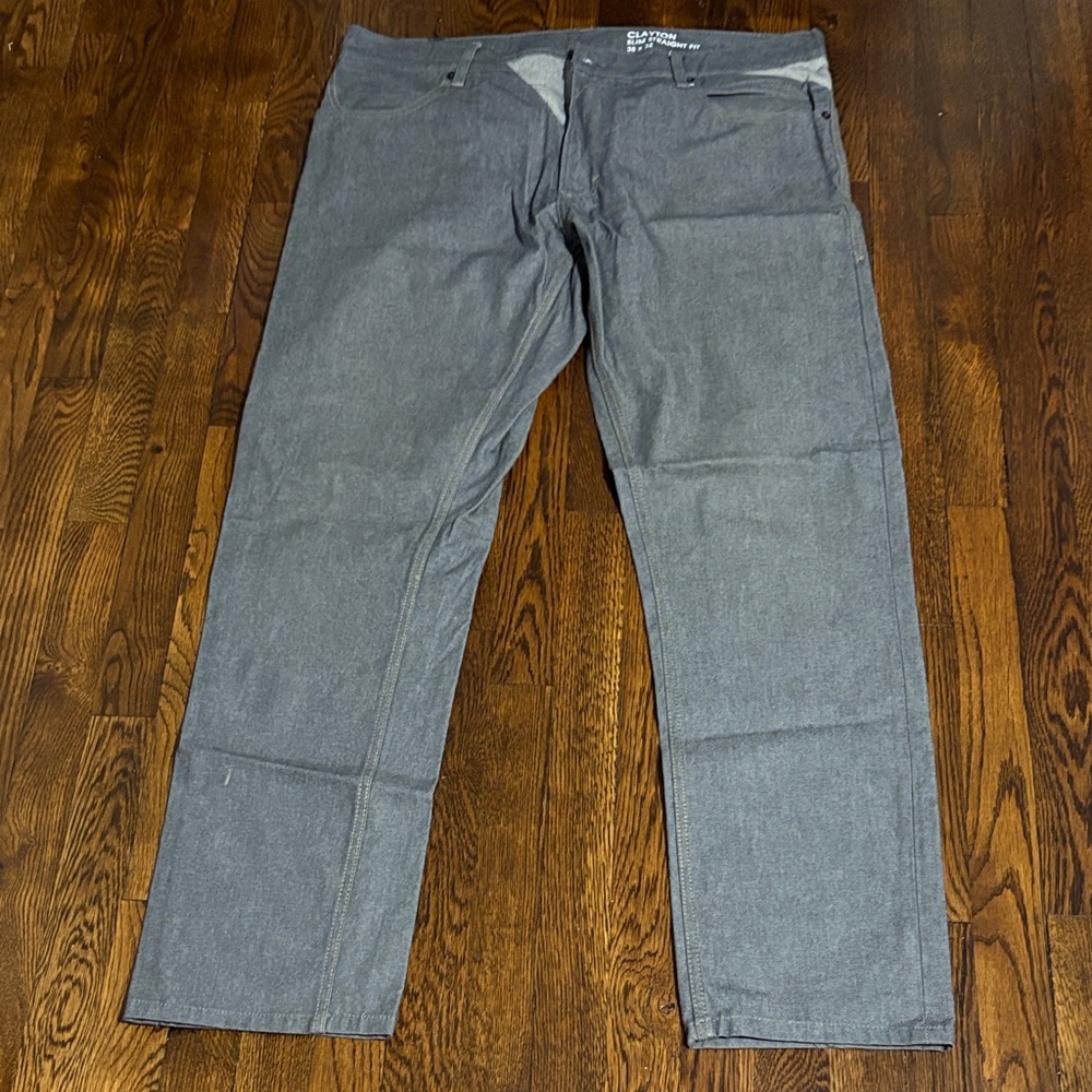 #Sean Jean 38W 32L Slim Straight Fit Gray Denim Jeans!
